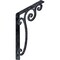 Ekena Millwork Avery Wrought Iron Bracket, (Single center brace), Antiqued Pewter 1 1/2"W x 12"D x 15"H BKTM01X12X15SAVAPW - alternate 1